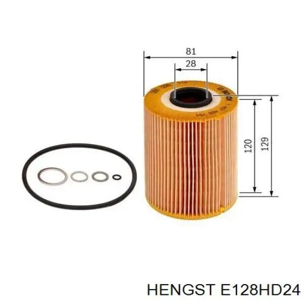 Фільтр масляний Hengst E128HD24