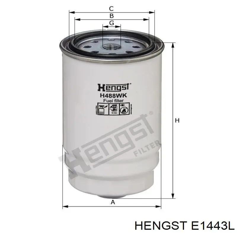 Повітряний фільтр E1443L Hengst