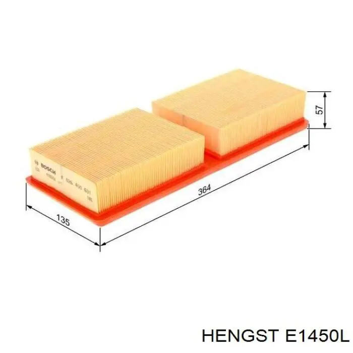 Повітряний фільтр E1450L Hengst