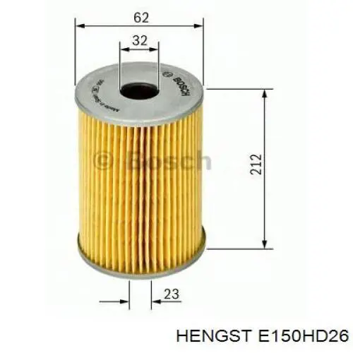 E150HD26 Hengst фільтр масляний