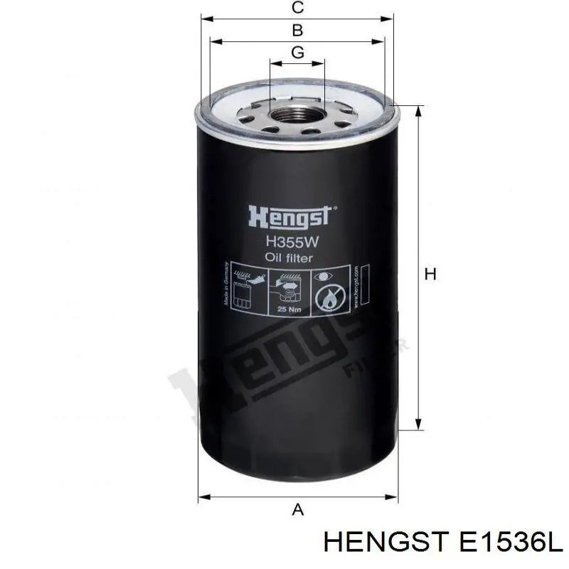 Купити E1536L Hengst Автомобільний фільтр повітря