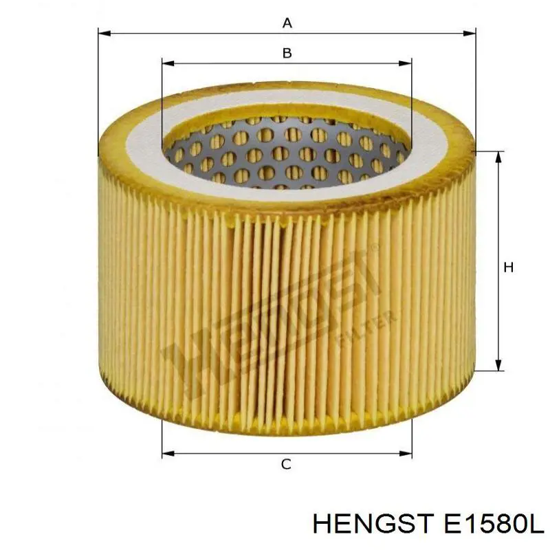 Елемент повітряного фільтра Hengst E1580L ціна, від 108.27 USD