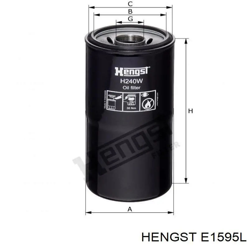 Фільтр повітряний Hengst E1595L