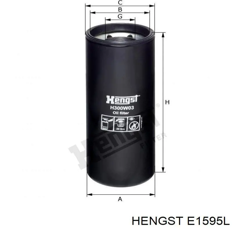 Повітряний фільтр E1595L Hengst