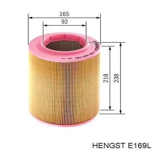 Елемент повітряного фільтра Hengst E169L ціна, від 9.05 USD