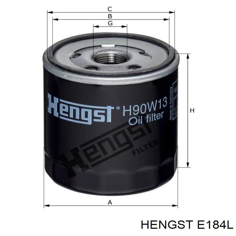 Фільтр повітряний Hengst E184L