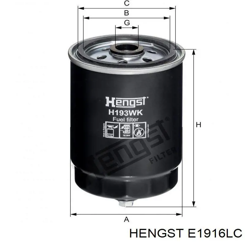 Купити E1916LC Hengst Фільтр салону вугільний