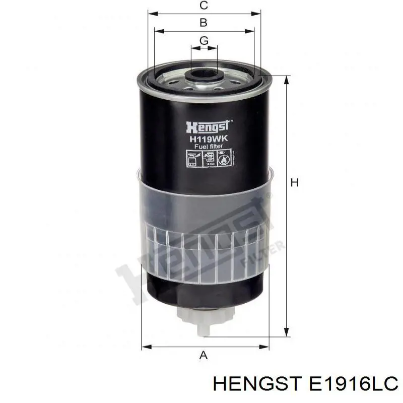 Повітряний фільтр салону Hengst E1916LC
