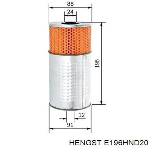 E196HND20 Hengst Фільтр масла