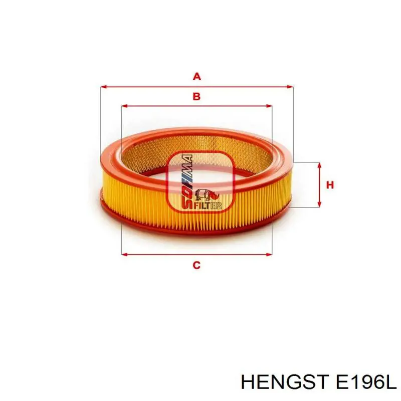 Купити E196L Hengst Автомобільний фільтр повітря