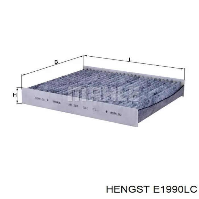 Фільтр повітряний обігрівача Hengst E1990LC ціна, від 10.54 USD