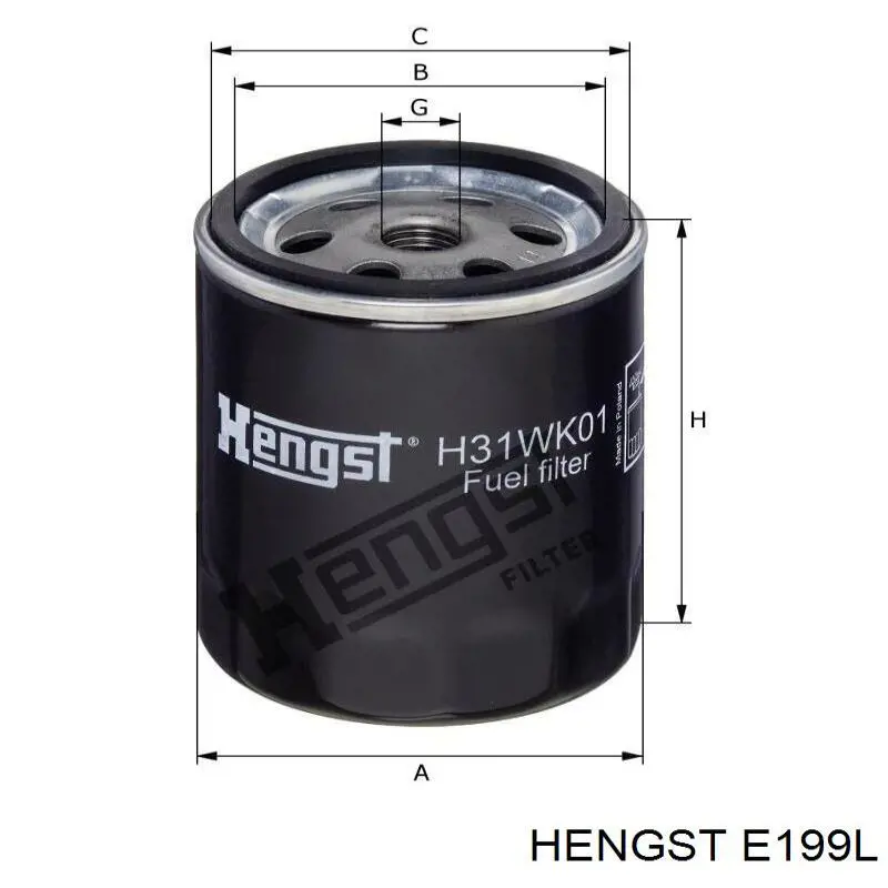 Купити E199L Hengst Автомобільний фільтр повітря