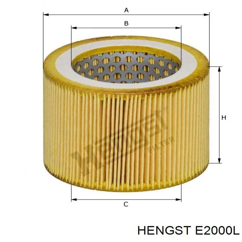 Елемент повітряного фільтра Hengst E2000L ціна, від 39.97 USD