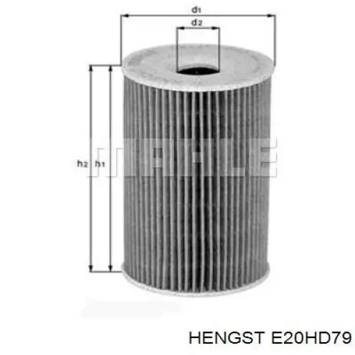 Масляний фільтр двигуна Hengst E20HD79 ціна, від 3.55 USD