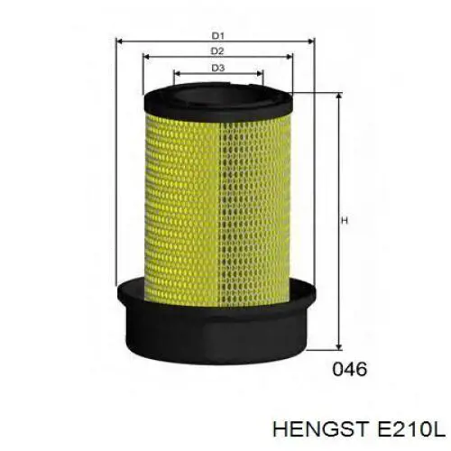 Купити E210L Hengst Автомобільний фільтр повітря