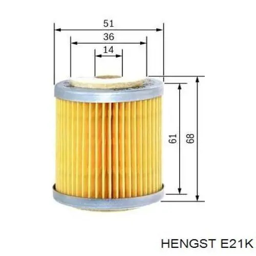 Фільтр паливний E21K Hengst