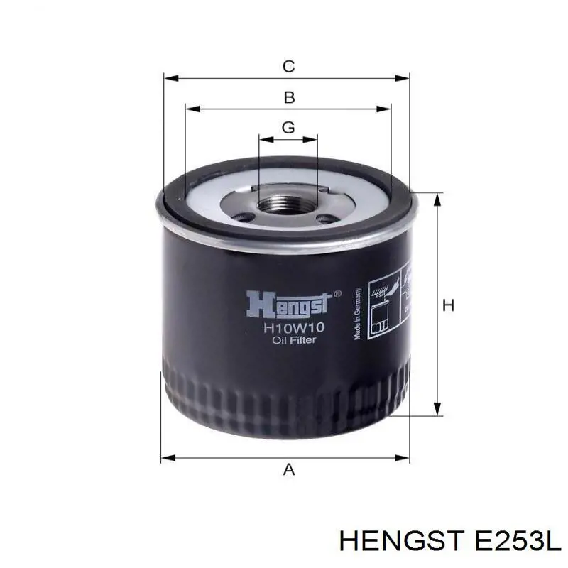Повітряний фільтр E253L Hengst