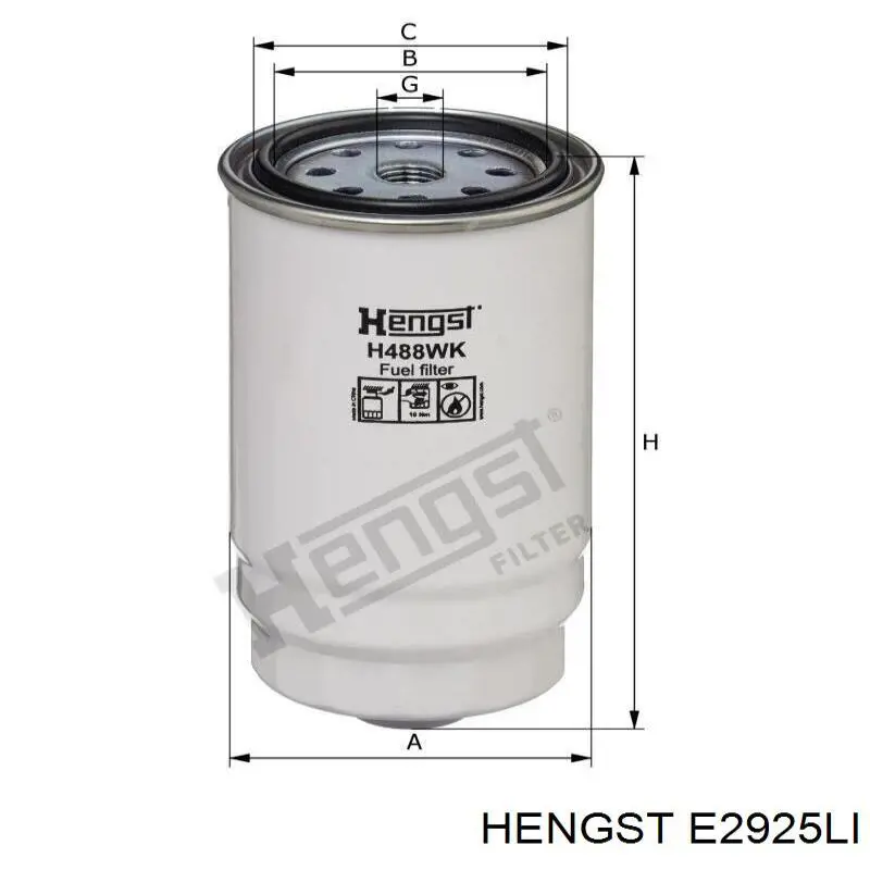 Фільтр повітряний обігрівача Hengst E2925LI ціна, від 4.05 USD