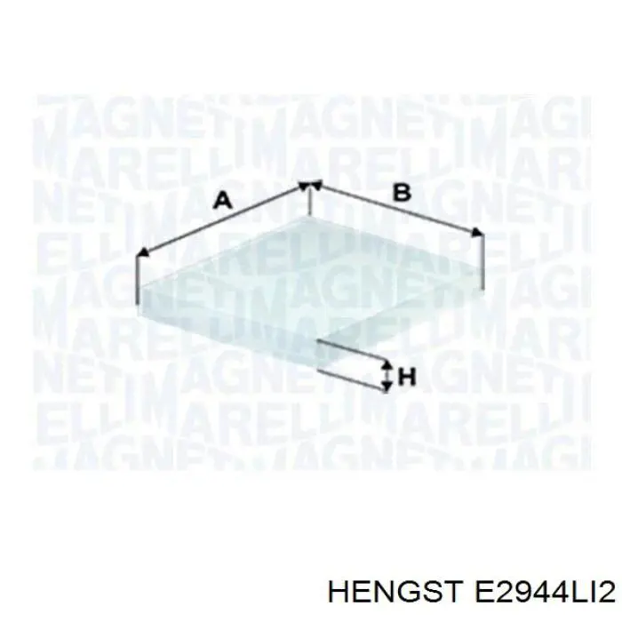 Купити E2944LI2 Hengst Фільтр салону вугільний