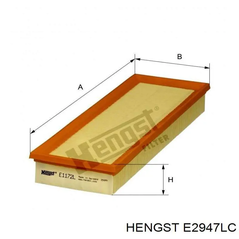 Повітряний фільтр салону Hengst E2947LC