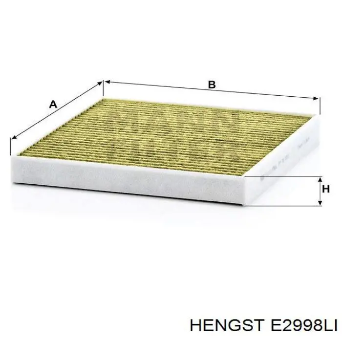 Фільтр повітряний обігрівача Hengst E2998LI ціна, від 8.54 USD