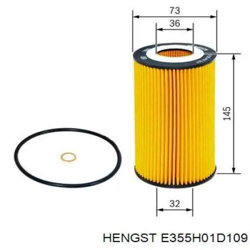 Фільтр масляний Hengst E355H01D109