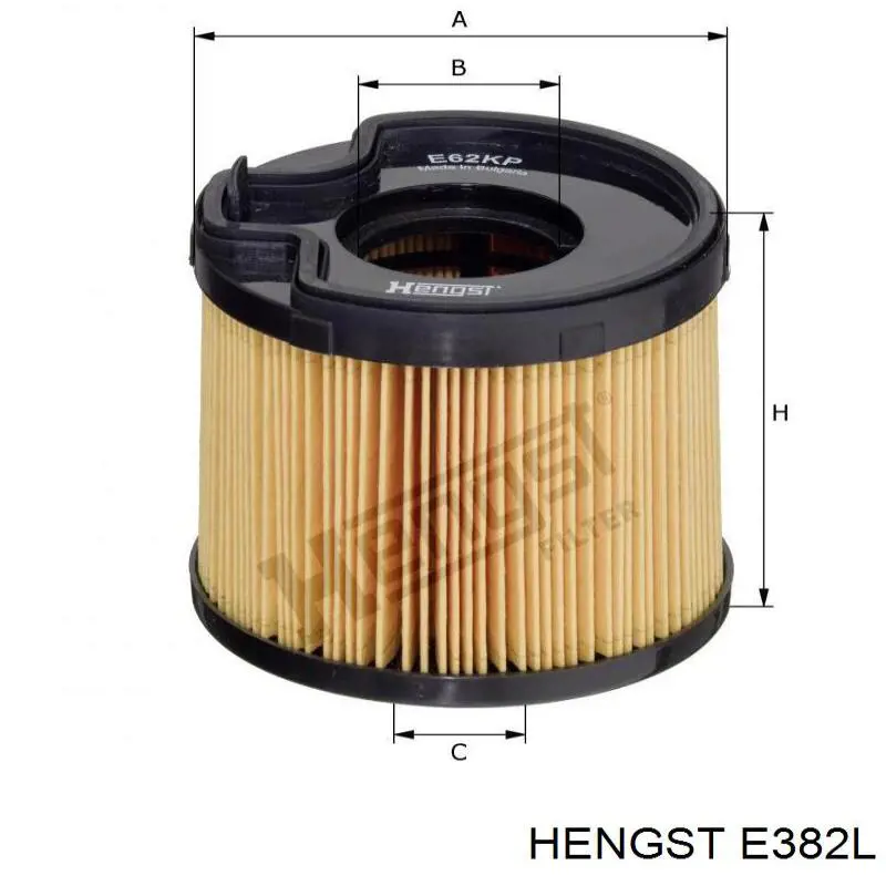 Повітряний фільтр E382L Hengst
