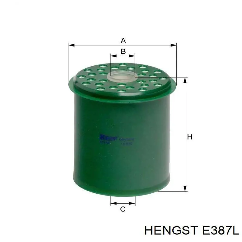 Повітряний фільтр E387L Hengst