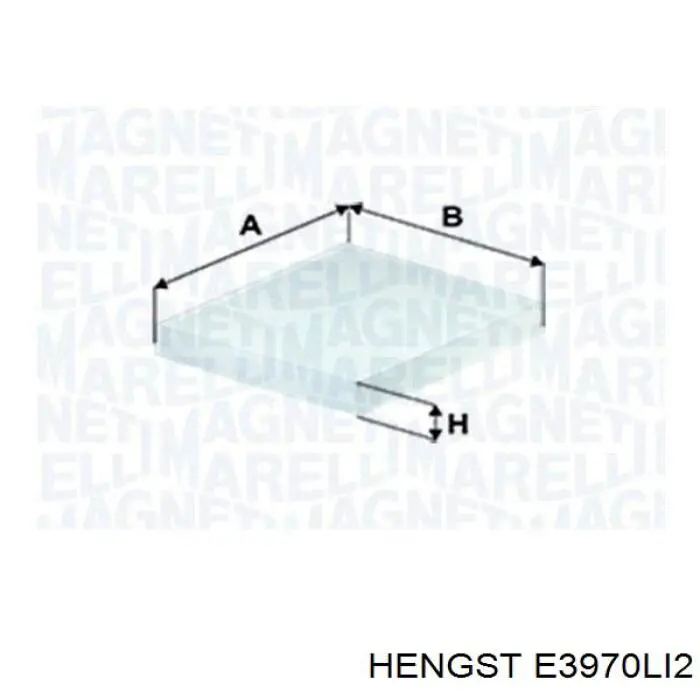 Повітряний фільтр салону Hengst E3970LI2