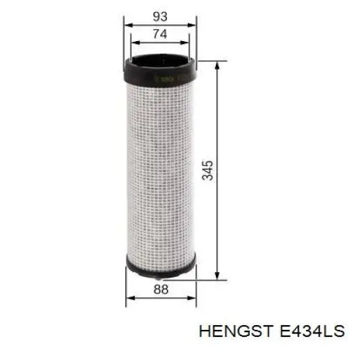 Повітряний фільтр E434LS Hengst