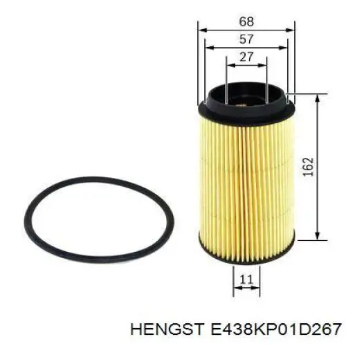 Купити E438KP01D267 Hengst Фільтр-відстійник палива грубої очистки