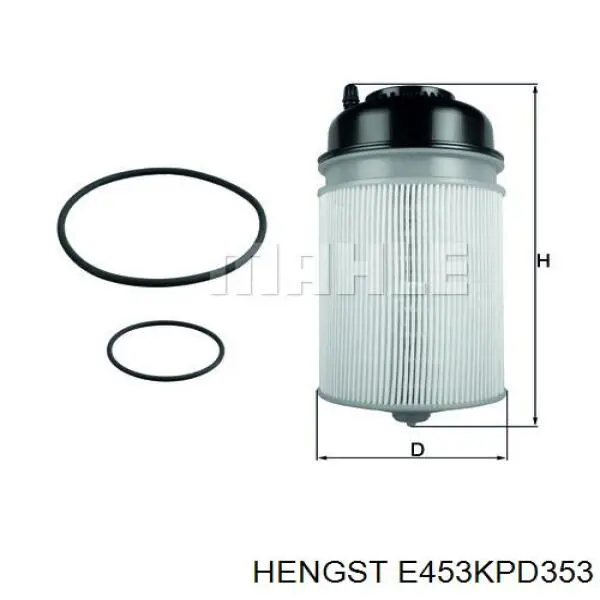 Купити E453KPD353 Hengst Фільтр-відстійник палива грубої очистки