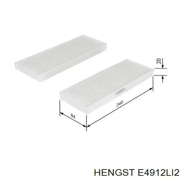 Повітряний фільтр салону Hengst E4912LI2