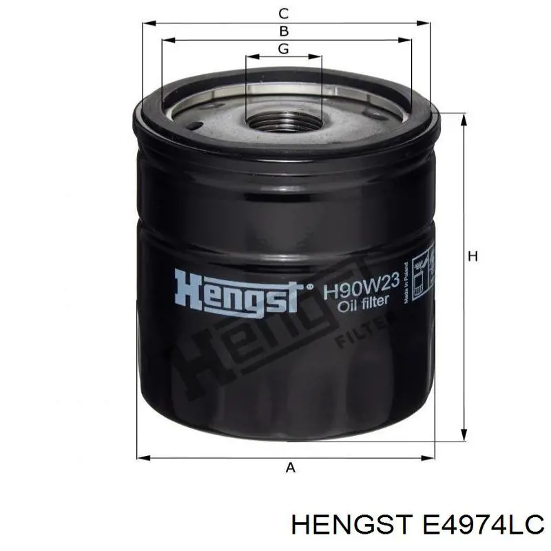 Купити E4974LC Hengst Фільтр салону вугільний