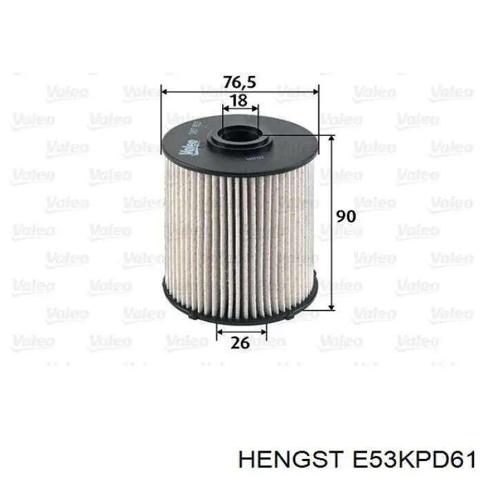 Фільтр паливний Hengst E53KPD61