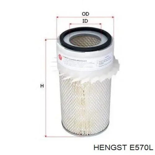 Фільтр повітряний E570L Hengst