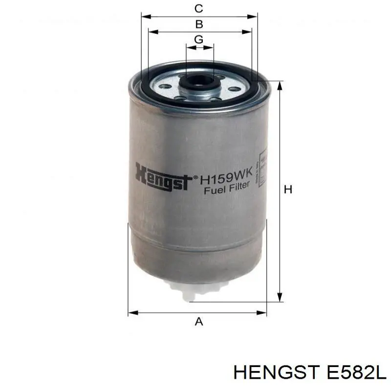 Фільтр повітряний Hengst E582L