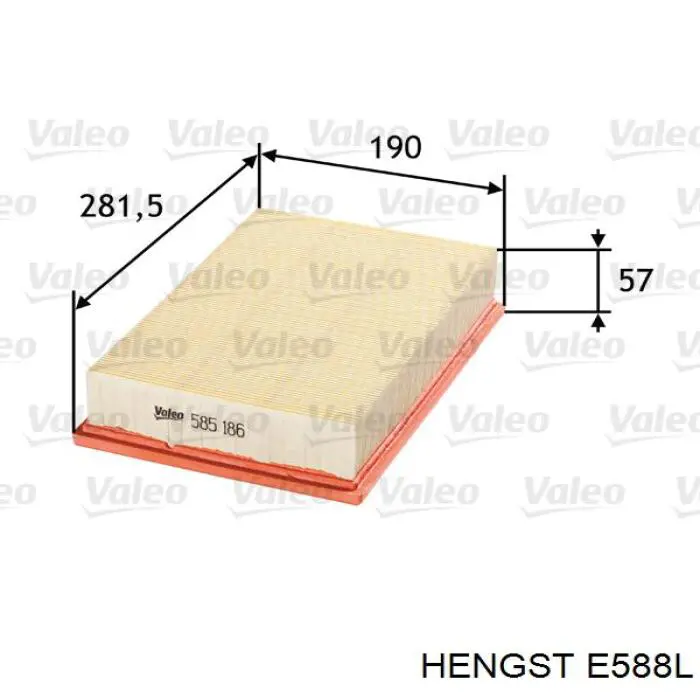 Фільтр повітряний Hengst E588L