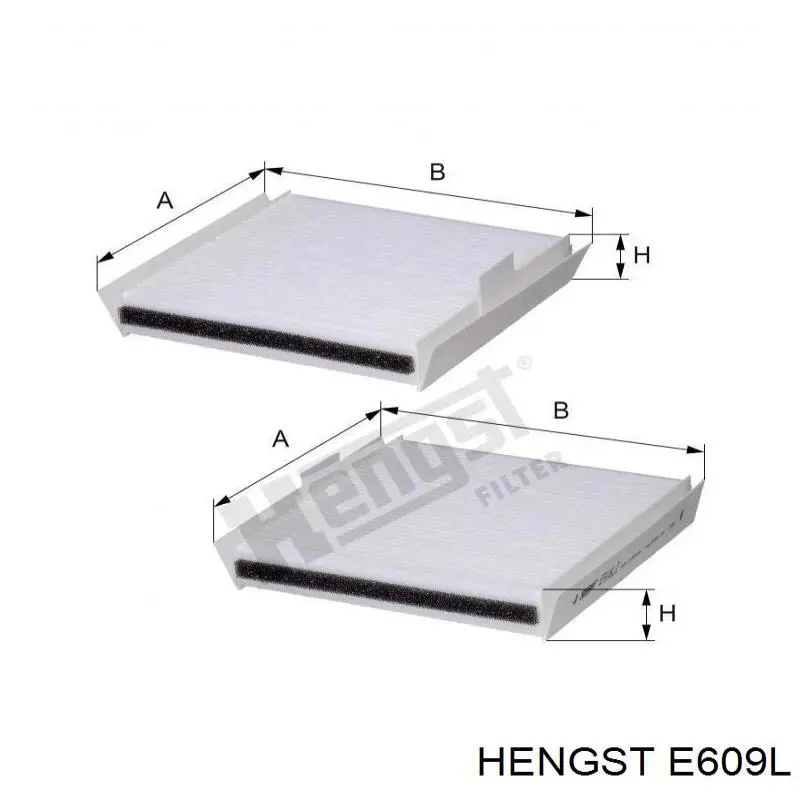 Повітряний фільтр E609L Hengst