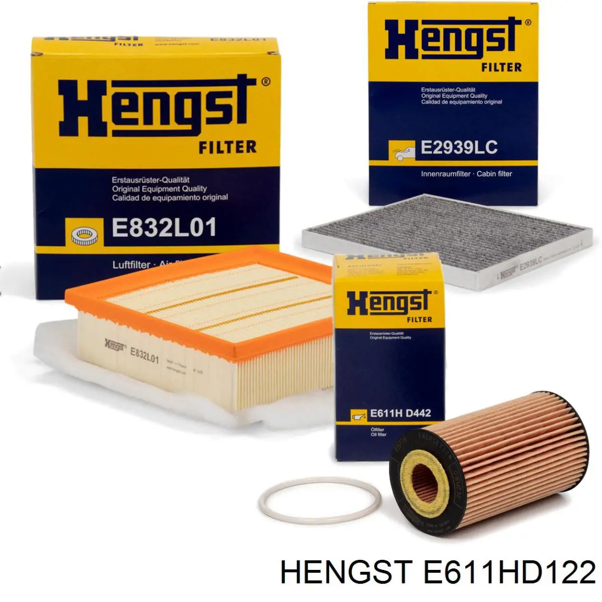 Масляний фільтр двигуна Hengst E611HD122 ціна, від 5.07 USD