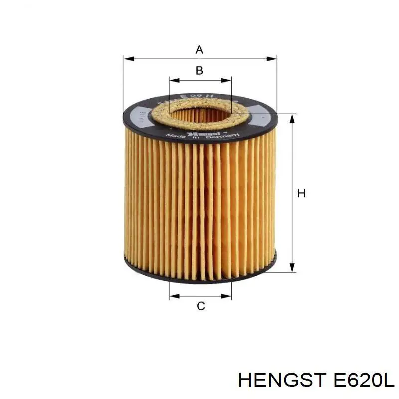 Повітряний фільтр E620L Hengst