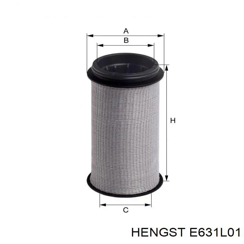 Фільтр повітряний Hengst E631L01