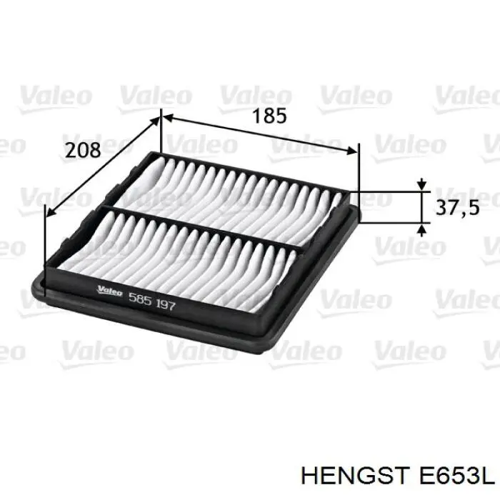 Повітряний фільтр E653L Hengst