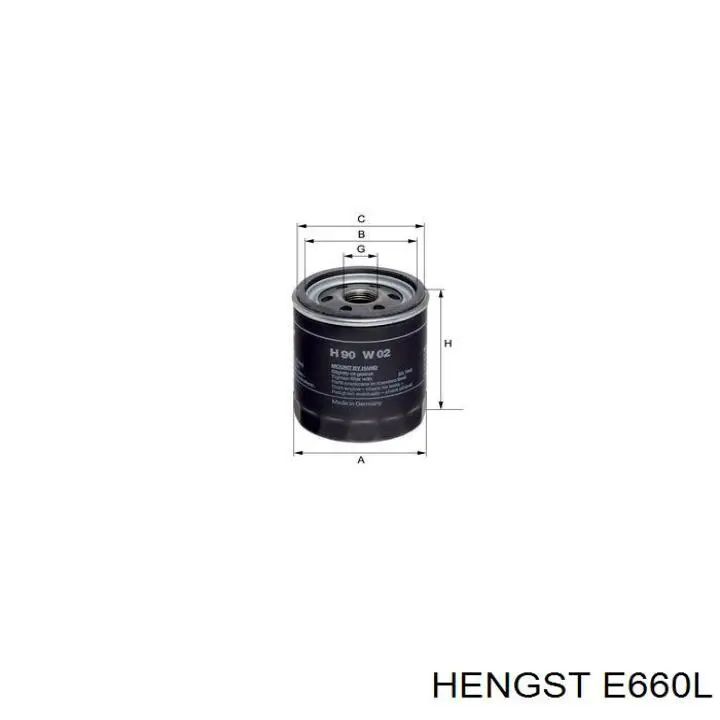 Фільтр повітряний Hengst E660L