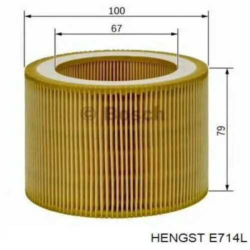 Фільтр повітряний E714L Hengst