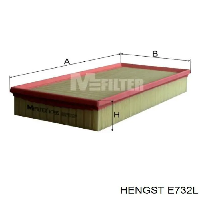 Повітряний фільтр E732L Hengst