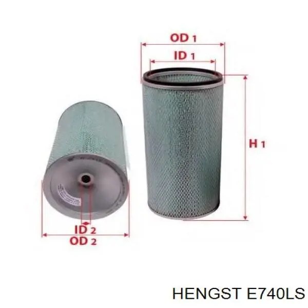 Фільтр повітряний E740LS Hengst