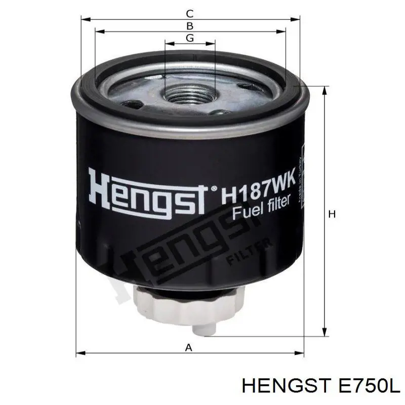 Купити E750L Hengst Автомобільний фільтр повітря
