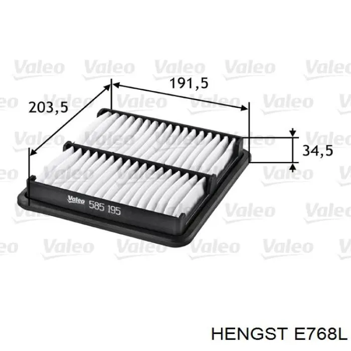 Повітряний фільтр E768L Hengst
