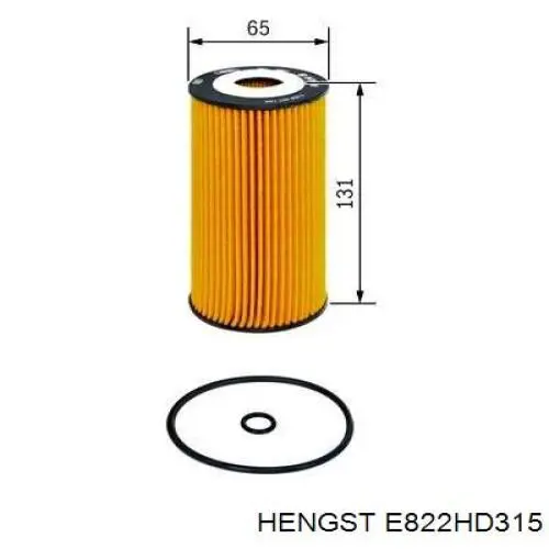 Масляний фільтр двигуна Hengst E822HD315 ціна, від 8.40 USD